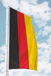 Deutschlandfahne - Hissfahne Längsstreifen für Querausleger 