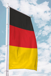 Deutschlandfahne - Hissfahne hoch für Querausleger