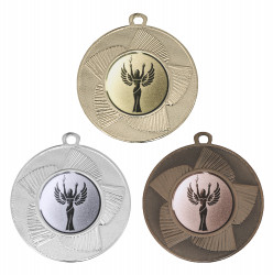 Gold Silber Bronze ohne Band Basketball Medaille 50mm gemustert TOP Qualität 