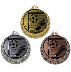 Fußball Medaille "Brixia" Ø 32mm mit Wunschemblem und Band