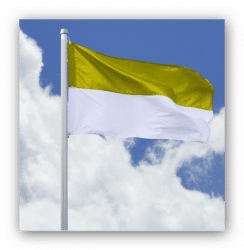 SALE: Hissfahne Quer - Flagge gelb-weiß 200 x 335 cm 
