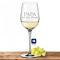 Leonardo Weißweinglas 370ml Ciao+ mit Motiv "Papa ist der Beste" 