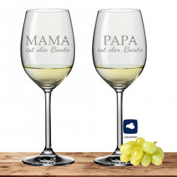 Leonardo Weißweinglas DAILY 370ml "Mama & Papa" 