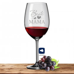 Leonardo Bordeauxglas Rotweinglas DAILY 640ml graviert (Beste Mama)