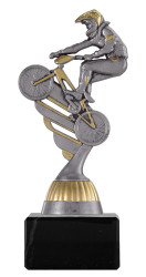 Radsportpokal "BMX" PF235 altsilber/gold 