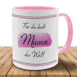 Tasse "Für die beste Mama der Welt" Herzband