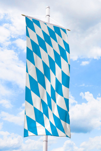 Bayern-Bannerfahne ohne Wappen (Raute) 