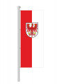 Brandenburg-Hissfahne Hochformat mit Wappen
