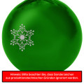 Weihnachtsbaumkugel aus Glas (glänzend) inklusive Wunschtextgravur & Schneeflocke
