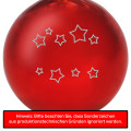 Weihnachtsbaumkugel aus Glas in 10cm, inklusive Wunschtextgravur & Sternen