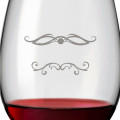 Leonardo Rotweinglas DAILY 460ml mit Namen oder Wunschtext graviert (Barock 01)