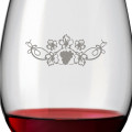 Leonardo Rotweinglas DAILY 460ml mit Namen oder Wunschtext graviert (Weinrebe)