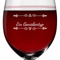 Leonardo Rotweinglas DAILY 460ml mit Namen oder Wunschtext graviert (Verzierung 01)