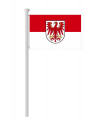 Brandenburg-Hissflagge Quer mit Wappen