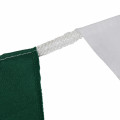 Wimpelkette grün-rot-weiß aus Stoff » Premiumqualität « Wind- und Wetterfest an Nylonseil