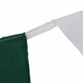 Wimpelkette grün-weiß (geteilt) aus Stoff  (Meterware) - Premiumqualität - 4 Wimpel (20 x 30 cm) pro Meter