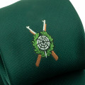 Schützenkrawatte grün mit gewebtem Emblem