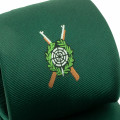 Schützenkrawatte grün extra lang mit gewebtem Emblem