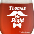 Leonardo Bierglas 0,33l Taverna mit Motiv "Mr. Right" mit Name oder Wunschtext