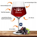 Leonardo Burgunderglas Rotweinglas PUCCINI 730ml mit Namen oder Wunschtext graviert (Weinrebe)