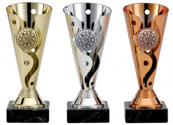 3er Pokalserie Pokale SilverLiberty mit Gravur und Emblem Pokale günstig kaufen 