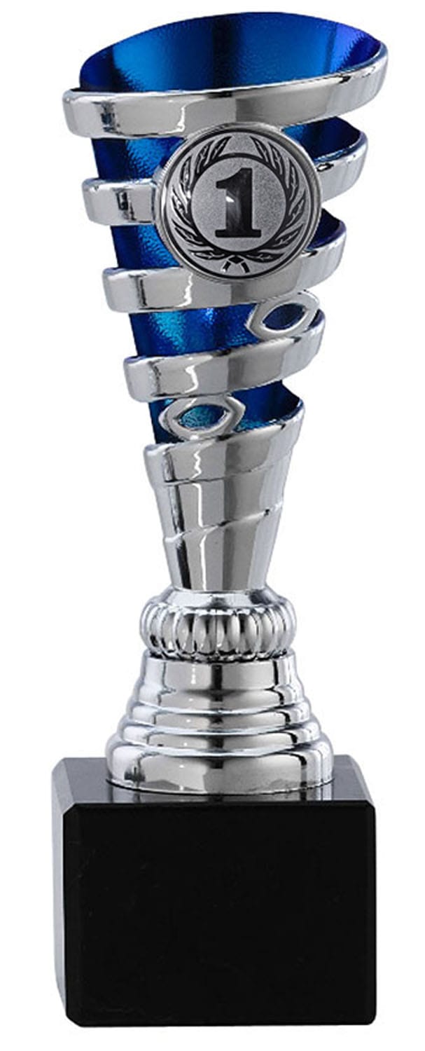 silber/blau Pokal A1094 3er Pokalserie 