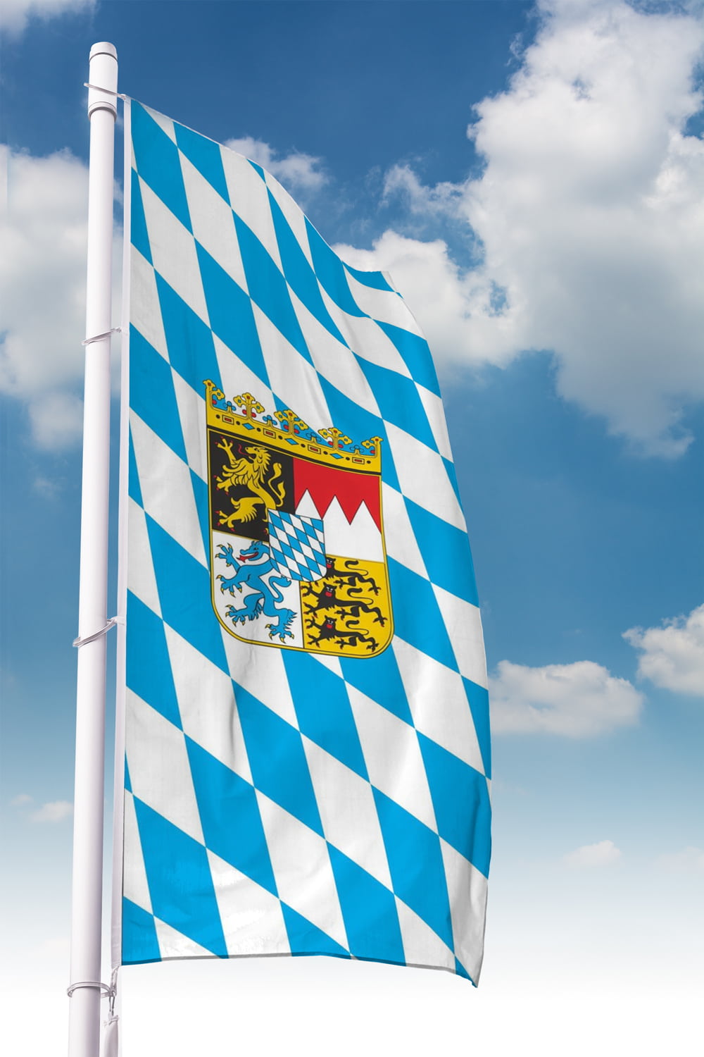 Bayern Flagge mit Rauten + Löwen • 90 x 150 cm kaufen
