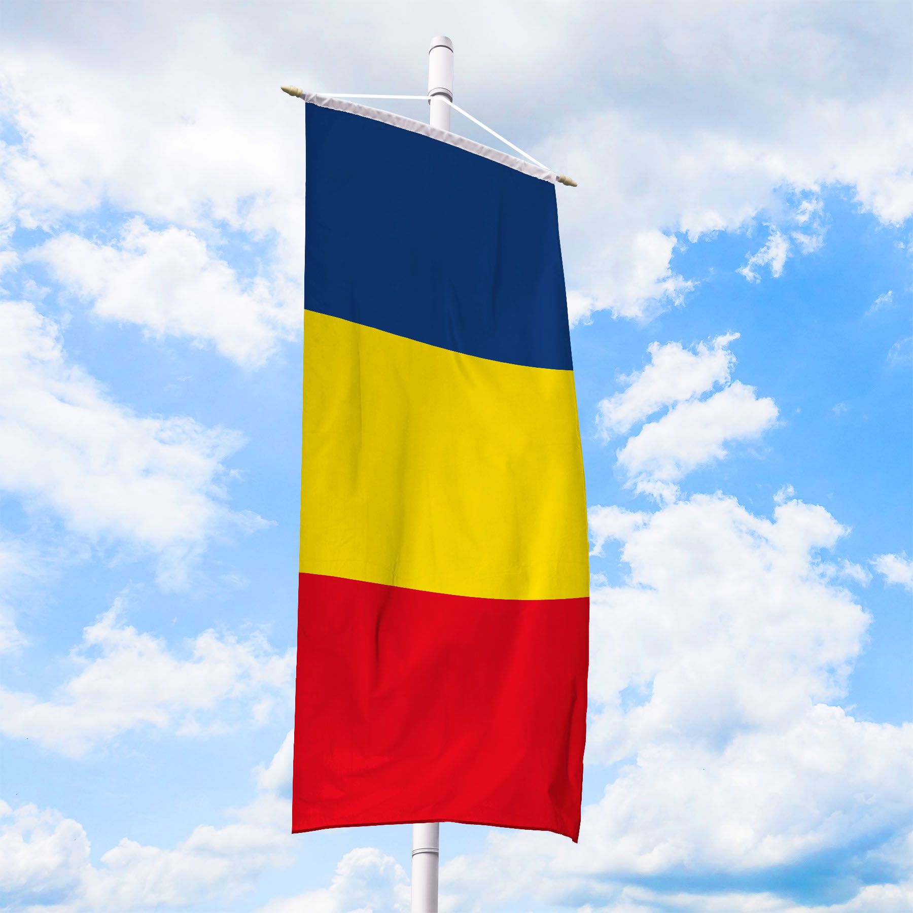 Rumänien Flagge Patch – Bestickter Aufnäher Zum Aufbügeln Oder Annähen, 8,8 X 6,2 Cm